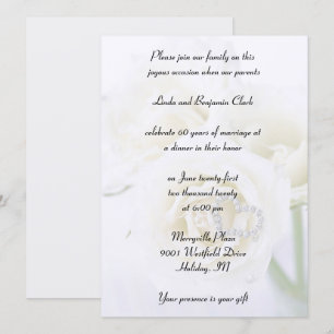 60. Diamantene Hochzeitstag-Feier Einladung