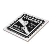60. Diamantenhochzeit Traditionelles Jubiläum Fliese (Seite)