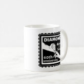 60. Diamantenhochzeit Traditionelles Jubiläum Kaffeetasse (VorderseiteRechts)