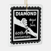 60. Diamantenhochzeit Traditionelles Jubiläum Keramikornament (Rechts)