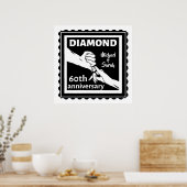 60. Diamantenhochzeit Traditionelles Jubiläum Poster (Küche)