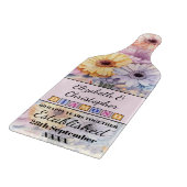 60. Diamantenjubiläum Blumenrosa Schneidebrett (Ecke)