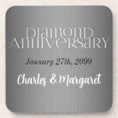 60. Diamantenjubiläum mit Namen und Jahr Untersetzer (Vorderseite)