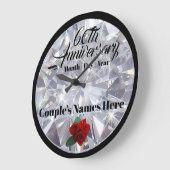 60. / Diamantenjubiläum - Personalisierte Uhr (Winkel)