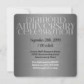 60. Diamond Anniversary Custom Foto Party Einladung (Rückseite)
