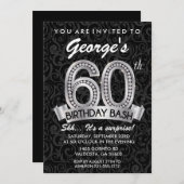 60. Diamond Geburtstag Einladung Meilenstein (Vorne/Hinten)