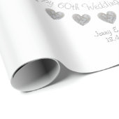 60. Diamond Hochzeitstag bunting Design Geschenkpapier (Rolleneckpunkt)