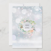 60. Diamond Hochzeitstag Winter-Blüte Einladung (Rückseite)