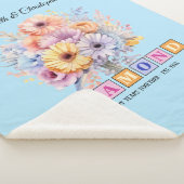 60. Diamond Jubiläum gerbera Blume blau Sherpadecke (3/4)