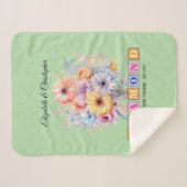 60. Diamond Jubiläum gerbera Blume grün Sherpadecke (Vorderseite (Horizontal))