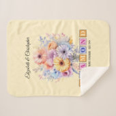 60. Diamond Jubiläum gerbera Blume Pfirsich Sherpadecke (Vorderseite (Horizontal))