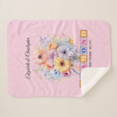 60. Diamond Jubiläum gerbera Blume rosa Sherpadecke (Vorderseite (Horizontal))