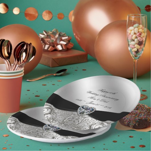 60. Diamond-Jubiläum-Papierplatte Pappteller (Multi)