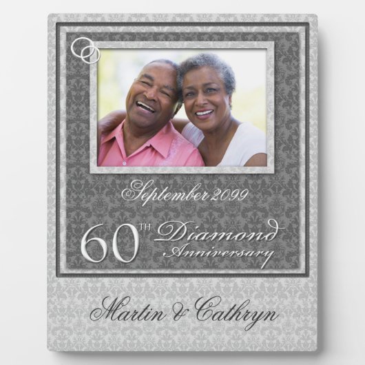 60. Diamond-Jubiläum Silver Foto Fotoplatte (Vorderseite)