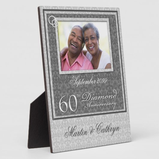 60. Diamond-Jubiläum Silver Foto Fotoplatte (Seite)