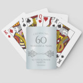60. Diamond Jubiläum Stilvolles Personalisiertes G Spielkarten (Rückseite)