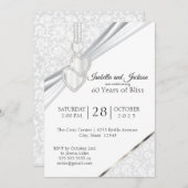 60. Diamond-Jubiläumsdesign Einladung (Vorne/Hinten)