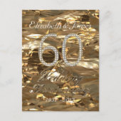 60 Diamond Wedding 60 Jahre Gold Postkarte (Vorderseite)