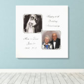 60. Diamond Wedding Anniversary Canvas Print Leinwanddruck (Insitu (Holzboden))
