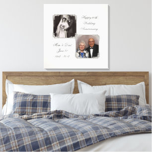 60. Diamond Wedding Anniversary Canvas Print Leinwanddruck