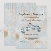 60. Diamond Wedding Anniversary Celestial Chic Einladung (Vorne/Hinten)