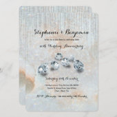 60. Diamond Wedding Anniversary Celestial Chic Einladung (Vorne/Hinten)