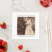60. Diamond Wedding Anniversary Custom Foto Serviette (Beispiel)