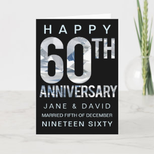 60. Diamond Wedding Anniversary Custom Made Karte