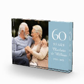 60. Diamond Wedding Anniversary Elegant Fotoblock (Rechts)