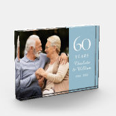 60. Diamond Wedding Anniversary Elegant Fotoblock (Links)