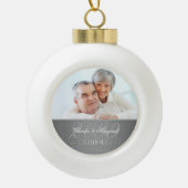 60. Diamond Wedding Anniversary Foto Keramik Kugel-Ornament (Vorderseite)