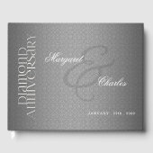 60. Diamond Wedding Anniversary Foto Party Gästebuch (Vorderseite)