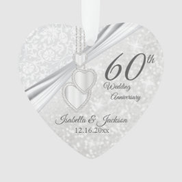 60. Diamond Wedding Anniversary Keepake Ornament