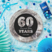 60. Diamond Wedding Anniversary Party Lights Pappteller (Party)