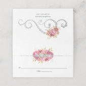 60. Diamond Wedding Anniversary Party Platzkarte (Außenseite Aufgefaltet)