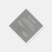 60. Diamond Wedding Anniversary Silver Serviette (Ecke)