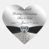 60. Diamond Wedding Anniversary Sticker (Vorderseite)