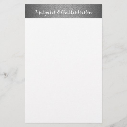 60. Diamond Wedding Annivsersary Silver Briefpapier (Rückseite)