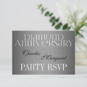 60. Diamond Wedding Annivsersary UAWG RSVP Karte (Stehend Vorderseite)