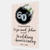60. Diamond Wedding Jubiläum Acrylschild (Winkel)