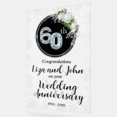 60. Diamond Wedding Jubiläum Acrylschild (Winkel)