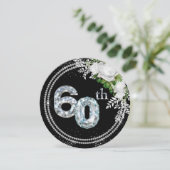 60. Diamond Wedding Jubiläum Einladung (Stehend Vorderseite)