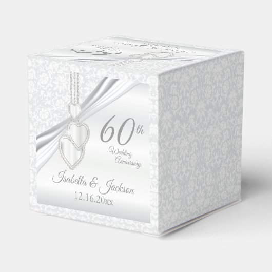60. Diamond Wedding Jubiläum Geschenkschachtel (Rückseite)