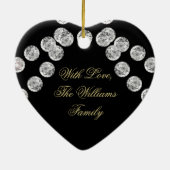 60. Diamond Wedding Jubiläum Gold Typografie Keramik Ornament (Hinten)