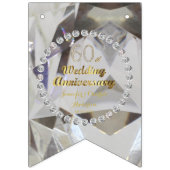 60. Diamond Wedding Jubiläum Gold Typografie Wimpelkette (Dritte Fahne)