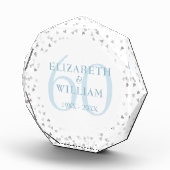 60. Diamond Wedding Jubiläum Hearts Confetti Fotoblock (Rechts)