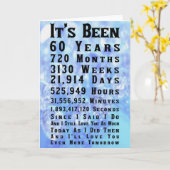60. Diamond Wedding Jubiläum Karte (Gelbe Blume)