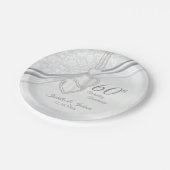 60. Diamond Wedding Jubiläum Pappteller (Schrägansicht)