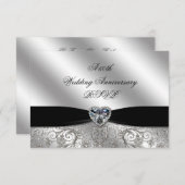60. Diamond Wedding Jubiläum RSVP Karte (Vorne/Hinten)