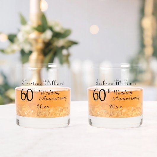 60. Diamond Wedding Jubiläum Whiskyglas (Insitu (Hochzeit))